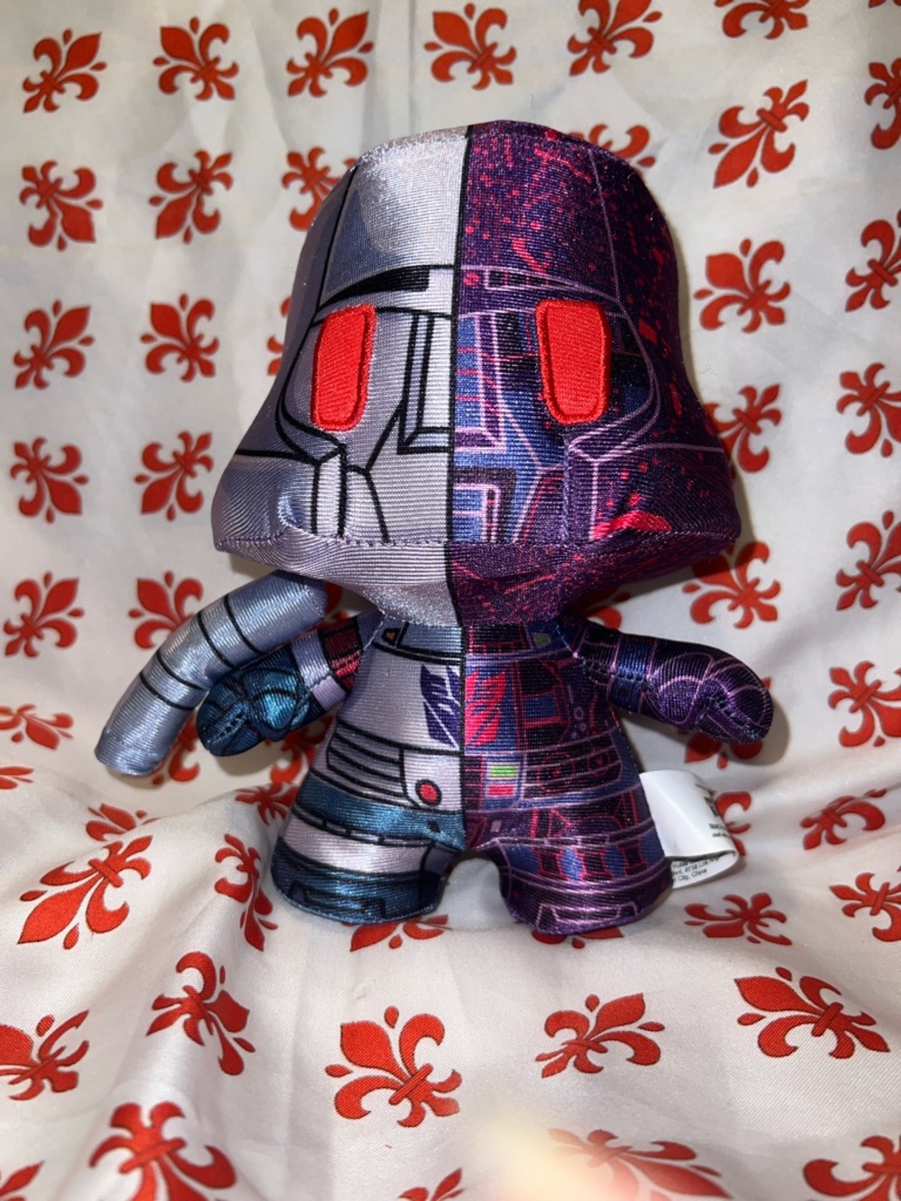 Transformers Dual-Tone Purple and Silver Robot Plush Toy - Kids Toys